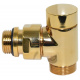 Кран отсекающий угловой Carlo Poletti BRUSH COPPER d1/2" х 24-19 CYLINDER (V30211H)