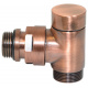 Кран отсекающий угловой Carlo Poletti BRUSH COPPER d1/2" х 24-19 CYLINDER (V30211I)