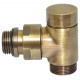 Кран отсекающий угловой Carlo Poletti BRUSH BRONZE d1/2" х 24-19 CYLINDER (V30211M)