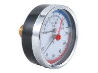 Термоманометр Tervix Pro Line 80/0-4 бар, 0-120 С акс., с монтажным клапаном R1/2" (357816)