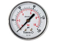 Манометр Tervix Pro Line 63 0-10 бар 1/4" акс. (355613)