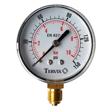 Манометр Tervix Pro Line 100 0-10бар 1/2" рад. (355413)