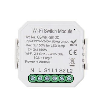 Умный выключатель Tervix Pro Line WiFi Switch (2 клавиши) (433421)
