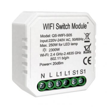 Розумний вимикач Tervix Pro Line WiFi Switch (1 клавіша / розетка) (432421)