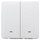 Умный клавишный выключатель Tervix Pro Line ZigBee Push Switch (2 клавиши), без нуля (433111)