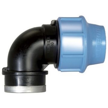 Коліно Unidelta Ø75 х 3" В PN16 PP-B (УФ захист) (1009076009001)