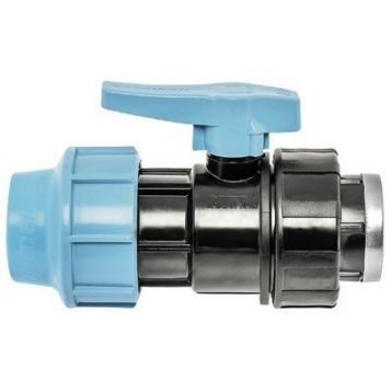 Кран шаровой для труб ПЭ Unidelta Ø25 x 3/4" ВР PP-B (УФ защита) (1071025003001)