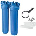 Фильтр-колба Atlas Filtri DP BIG DUO AB (голубая) Ø1 1/2" IN (пластик) 20" 45°C 8,3 bar KIT (ZA1802912)