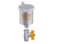 Solar Воздухоотводчик + шаровой кран Caleffi S.p.a. Ø3/8" автомат. хром. вертикальный -30÷180°C (250131) Caleffi - 1