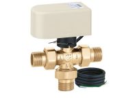 Кран шаровой переключающий 3-ходовой с приводом Caleffi S.p.a. Ø3/4" Kv3.9 м3/час (10 c, 90° поворот) (644356)