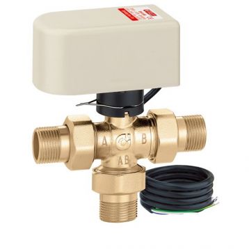 Кран шаровой переключающий 3-ходовой с приводом Caleffi S.p.a. Ø1" 10 bar (10 c, 90° поворот) (644366)
