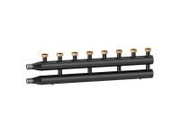 Стальной коллектор Caleffi S.p.a. Ø1 1/2" С x 1 1/2" В (накидные гайки) 4 пары 125 мм 10 bar 5÷110°C (550040)