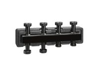 Стальной коллектор в изоляции Caleffi S.p.a. Ø1 1/2" С x 1 1/2" В (накидные гайки) 2+1 пара 125 мм (550221)
