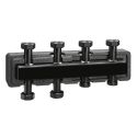 Стальной коллектор в изоляции Caleffi S.p.a. Ø1 1/2" С x 1 1/2" В (накидные гайки) 2+1 пара 125 мм (550221)