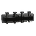 Стальной коллектор в изоляции Caleffi S.p.a. Ø1 1/2" С x 1 1/2" В (накидные гайки) 2 пары 125 мм (550220)