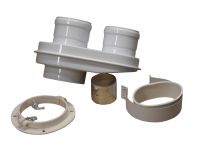 Адаптер (бинокль) переходник для двухтрубной системы 100/60 на 2х80mm