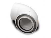 Колено 90 град. конденсационное коаксиальное d80/125 PP-R+Fe