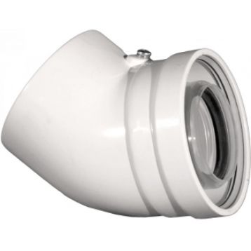 Колено 45 град. для конденсационного котла коаксиальное d80/125 PP-R (CE.00.66 C)