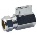 Кран кульовий міні ХРОМ Comisa S.p.A. Ø15 x 1/2" В (4123120)