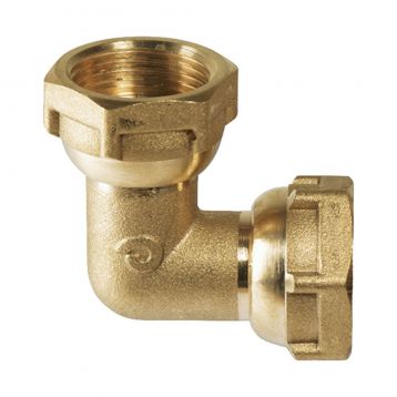 Коліно латунне з накидними гайками Comisa S.p.A. Ø1/2" НГ х Comisa S.p.A. Ø1/2" НГ (7718345)