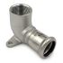 Коліно настінне нержавіюче RM INOXPRES 185/000 Ø22 x 3/4" ВР (185304022)