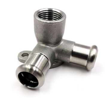 185/003 Коліно подвійне настінне нержавіюче Ø15 x 1/2" ВР INOXPRES® RM