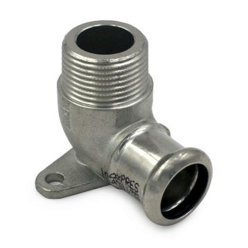 185/002 Коліно настінне нержавіюче Ø18 x 3/4" ЗР INOXPRES® RM