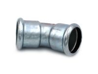 Колено стальное STEELPRES® RM 381/450 Ø35 45° ВВ оцинкованное (отопление) (381035450)