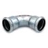 Коліно сталеве STEELPRES® RM 381/900 Ø18 90° ВВ оцинковане (опалення) (381018900)