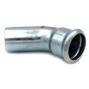 Колено стальное STEELPRES® RM 381/451 Ø28 45° ВН оцинкованное (отопление) (381028451)