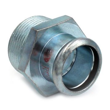 Переходник стальной STEELPRES® RM 387 Ø28 х 1" Н оцинкованный (отопление) (387100028)