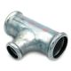 Редукционный тройник стальной STEELPRES® RM 392 Ø22 х 28 х 22 оцинкованный (отопление) (392022028)
