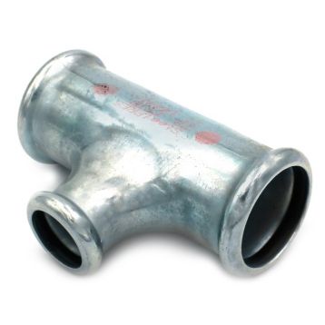 Редукционный тройник стальной STEELPRES® RM 392 Ø22 х 28 х 22 оцинкованный (отопление) (392022028)
