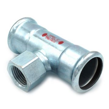 Тройникстальной STEELPRES® RM 389 Ø35 х 1/2" В х 35 оцинкованный (отопление) (389102035)