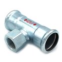 Тройникстальной STEELPRES® RM 389 Ø35 х 1/2" В х 35 оцинкованный (отопление) (389102035)