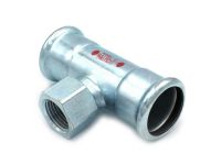 Тройник стальной STEELPRES® RM 389 Ø76,1 х 3/4"В х 76,1 оцинкованный (отопление) (389304076)