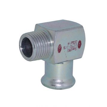 Колено стальное короткое STEELPRES® RM 385 Ø15 х 1/2" Н 90° оцинкованное (отопление) (385102015)