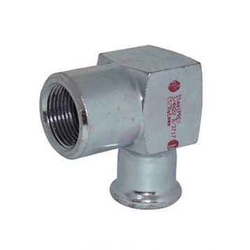 Колено стальное короткое STEELPRES® RM 398 Ø28 х 3/4" В 90° оцинкованное (отопление) (398304028)