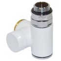Кран відсікаючий трьохосьовий Carlo Poletti Srl БІЛИЙ в1/2"x3/4" DX (правий) COMBI CORNER (для підключення тену) (V110212EDX)