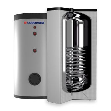 Бойлер (нержавійка) 300 л BOLLY® 1 AP INOX (1 теплообм. 316L) XB (тверда незйомна ізол.)