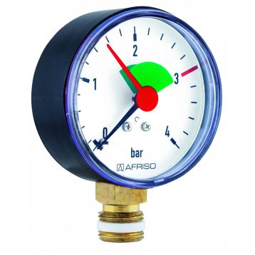 Манометр AFRISO HZ 50 0-4 бар 1/4" экс. (63927)
