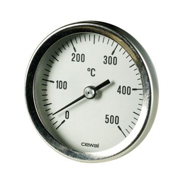 91636150 Біметалевий пірометр PSZ 63 GC Ø63 0/500°С стрижень Ø9 мм х 150 мм Cewal S.p.A.