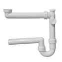 Сифон для мойки с подключением стиральной машины Ø40 x 1" / 1 1/2" Ghidini SpA (14411240)