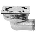 Трап горизонтальный латунный хромированный 150 x 150 мм x Ø1 1/4" С Ghidini SpA (654P150)
