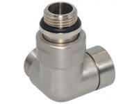 Кран відсікаючий трьохосьовий Carlo Poletti Srl BRUSH SILVER Ø1/2" х 24-19 SX (лівий) CORNER (V74211JSX)