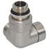 Кран відсікаючий трьохосьовий Carlo Poletti Srl BRUSH SILVER Ø1/2" х 24-19 SX (лівий) CORNER (V74211JSX)
