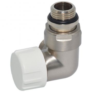 Термоклапан трьохосьовий Carlo Poletti Srl BRUSH SILVER Ø1/2" х 24-19 SX (правий) CORNER (V75111JDX)
