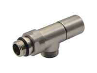 Кран радіаторний реверсивний Carlo Poletti Srl BRUSH SILVER Ø1/2" x 24-19 REVERSA (V60111J)