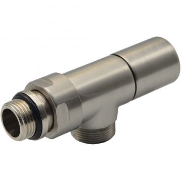 Кран радиаторный реверсивный Carlo Poletti Srl BRUSH SILVER Ø1/2" x 24-19 REVERSA (V60111J)