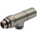 Кран радіаторний реверсивний Carlo Poletti Srl BRUSH SILVER Ø1/2" x 24-19 REVERSA (V60111J)